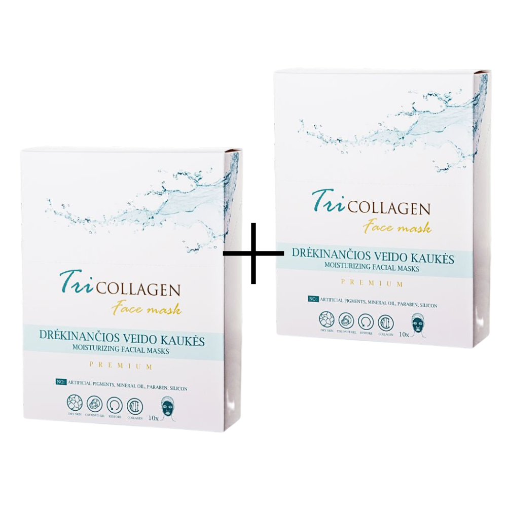 1 + 1 SALE Tricollagen Facial Masks (for strong facial skin moisturizing)