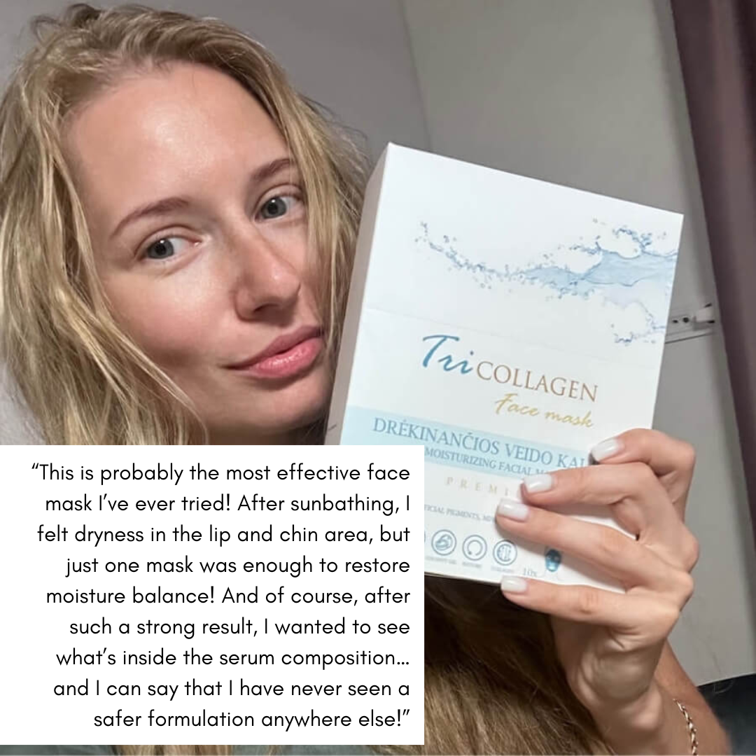 Tricollagen Facial Masks (for strong facial skin moisturizing)